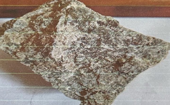 Rock chips from a miners’ waste dump
